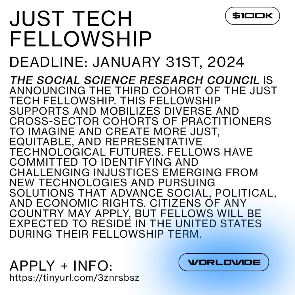 Social Science Research Council | Just Tech Fellowship – Opportunity ...