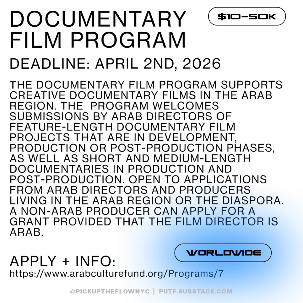 Documentary Film Program | Arab Culture Fund – Opportunity Listings ...